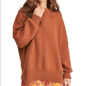 Free People Easy Street Tunic Sweater - Rust